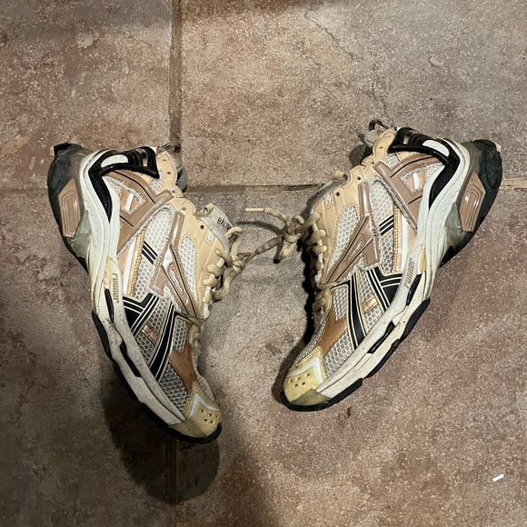 Balenciaga Beige and Black Athletic Shoes